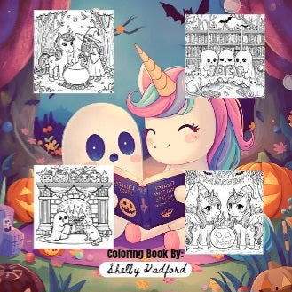 Spooky Friends Simple & Cute Coloring Book