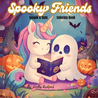 Spooky Friends Simple & Cute Coloring Book